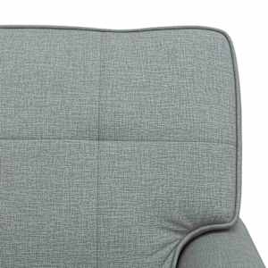 Chaise Lounge s polštářem Světle šedá 91 x 157 x 91 cm textil - obrázek 9