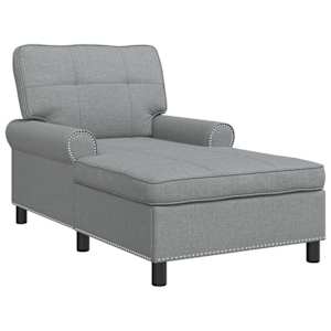 vidaXL Chaise Lounge Helehall kangas 91 x 157 x 91 cm