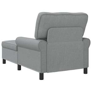 Chaise Lounge s polštářem Světle šedá 91 x 157 x 91 cm textil - obrázek 6