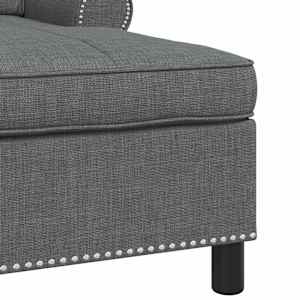Chaise Lounge s polštářem Tmavě šedá 91 x 157 x 91 cm textil - obrázek 7
