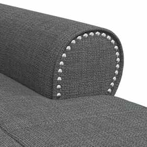 Chaise Lounge s polštářem Tmavě šedá 91 x 157 x 91 cm textil - obrázek 8