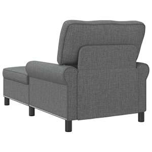 Chaise Lounge s polštářem Tmavě šedá 91 x 157 x 91 cm textil - obrázek 6