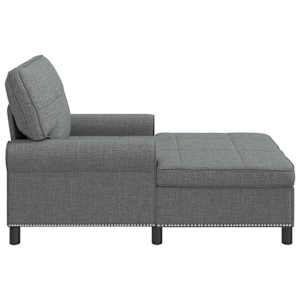Chaise Lounge s polštářem Tmavě šedá 91 x 157 x 91 cm textil - obrázek 5