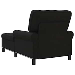Chaise Lounge s polštářem Černý 91 x 157 x 91 cm textil - obrázek 6