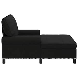 Chaise Lounge s polštářem Černý 91 x 157 x 91 cm textil - obrázek 5