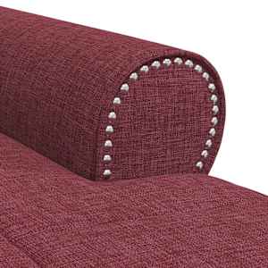 Chaise Lounge s polštářem Víno Červené 91 x 157 x 91 cm textil - obrázek 8