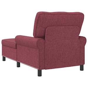 Chaise Lounge s polštářem Víno Červené 91 x 157 x 91 cm textil - obrázek 6