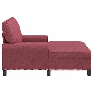 Chaise Lounge s polštářem Víno Červené 91 x 157 x 91 cm textil - obrázek 5