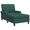 vidaXL Chaise Lounge Tume rohelise kangas 91 x 157 x 91 cm