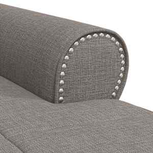 Chaise Lounge s polštářem Taupe 91 x 157 x 91 cm textil - obrázek 8