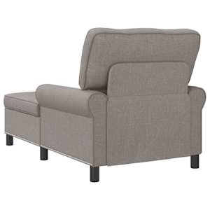 Chaise Lounge s polštářem Taupe 91 x 157 x 91 cm textil - obrázek 6