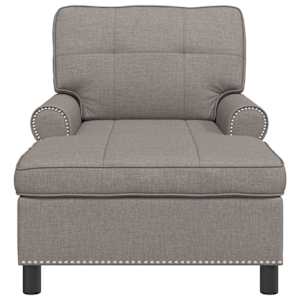 Chaise Lounge s polštářem Taupe 91 x 157 x 91 cm textil - obrázek 4