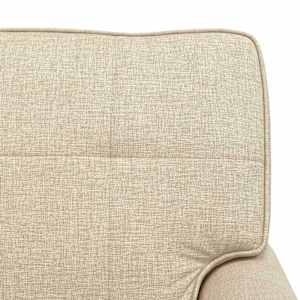 Chaise Lounge s polštářem Krémová 91 x 157 x 91 cm textil - obrázek 9