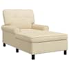 vidaXL Chaise Lounge cream kangas 91 x 157 x 91 cm