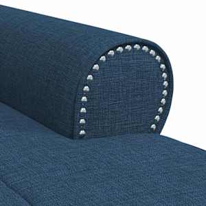 Chaise Lounge s polštářem Modrá 91 x 157 x 91 cm textil - obrázek 8