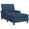 vidaXL Chaise Lounge Sinine kangas 91 x 157 x 91 cm