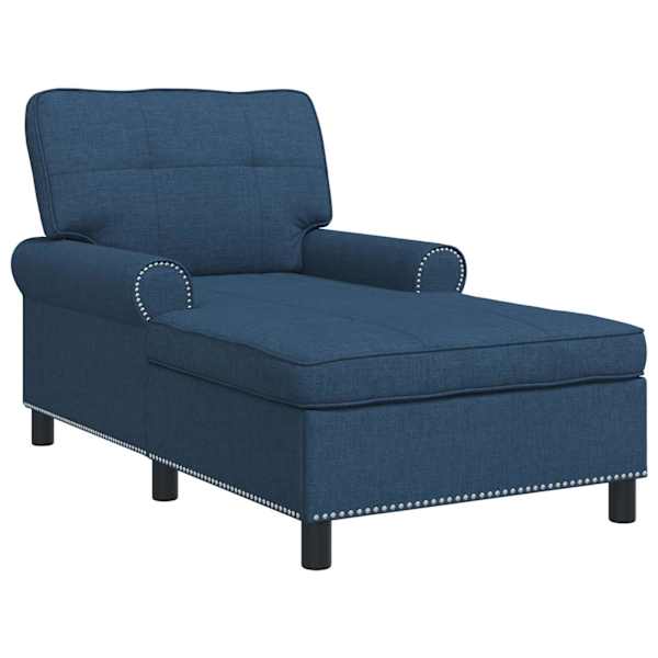 vidaXL Chaise Lounge Sinine kangas 91 x 157 x 91 cm