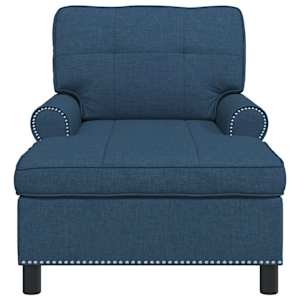 Chaise Lounge s polštářem Modrá 91 x 157 x 91 cm textil - obrázek 4