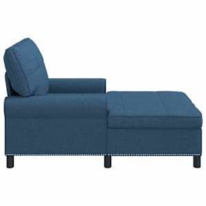 Chaise Lounge s polštářem Modrá 91 x 157 x 91 cm textil - obrázek 5