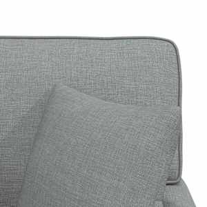 Lounge chaise s volánem s polštářem 3 pcs Světle šedá textil - obrázek 9