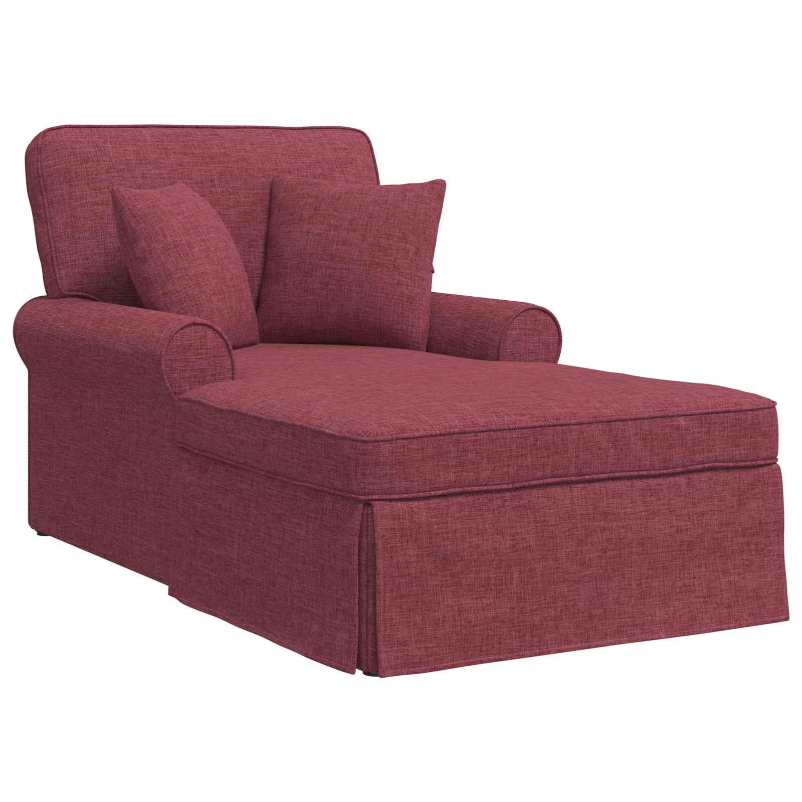Chaise Lounge cu fustă Roșu Vin 91 x 157 x 91 cm țesătură [1]