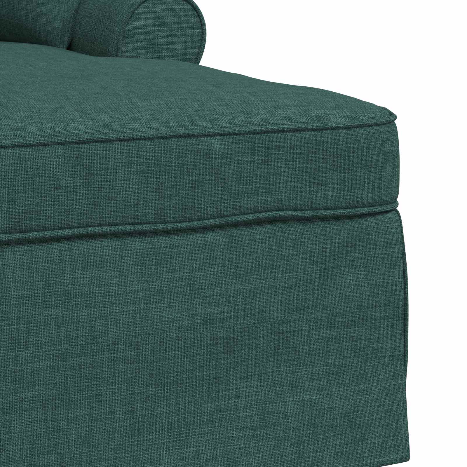 Chaise Lounge cu fustă Verde închis 91 x 157 x 91 cm țesătură [6]