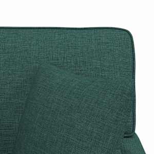 Lounge chaise s volánem s polštářem 3 pcs Tmavě zelená textil - obrázek 9