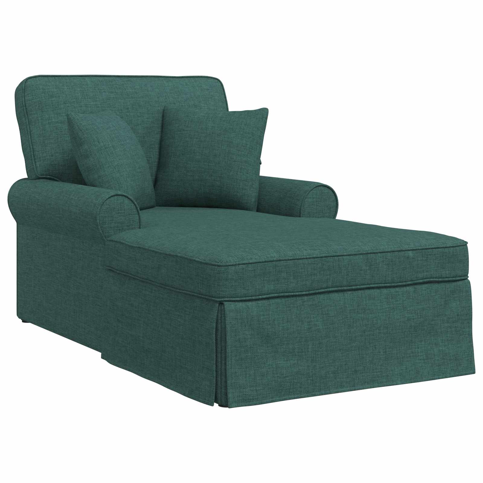 Chaise Lounge cu fustă Verde închis 91 x 157 x 91 cm țesătură [1]