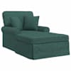 vidaXL Chaise lounge p&ouml;&ouml;ratud &auml;&auml;rega 3 tk Tume rohelise kangas