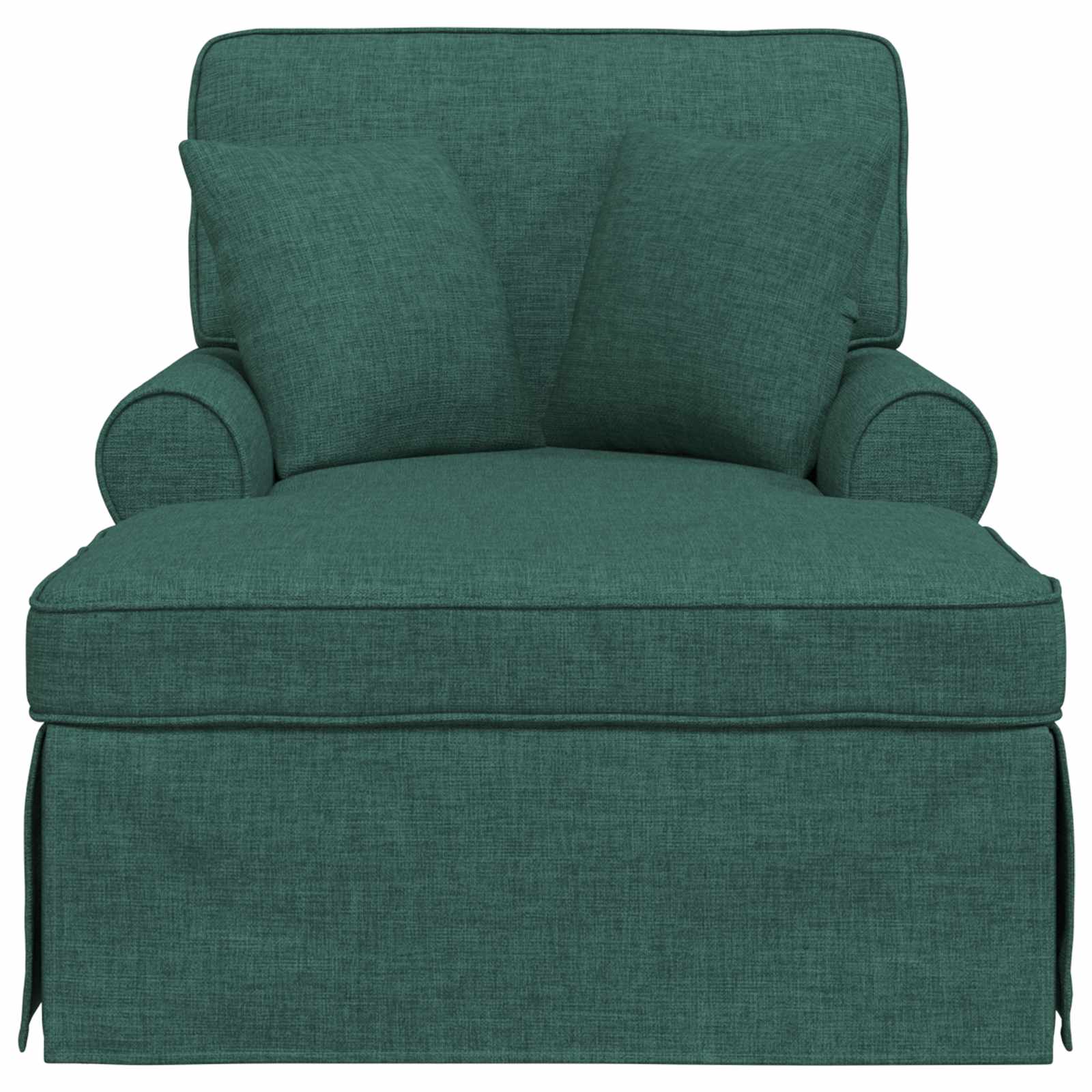 Chaise Lounge cu fustă Verde închis 91 x 157 x 91 cm țesătură [3]
