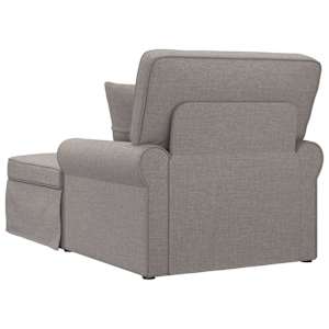 Lounge chaise s volánem s polštářem 3 pcs Taupe textil - obrázek 6