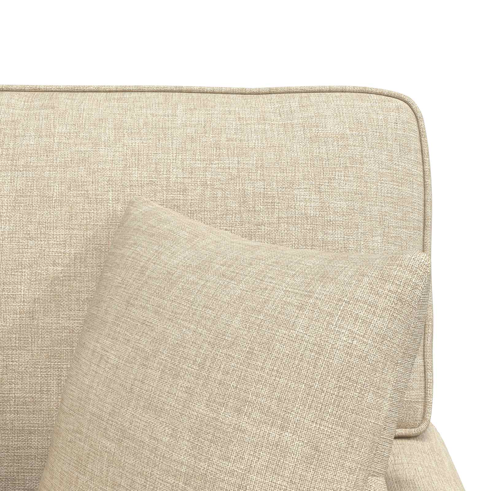 Chaise Lounge cu fustă cu pernă Crem 91 x 157 x 91 cm țesătură [8]