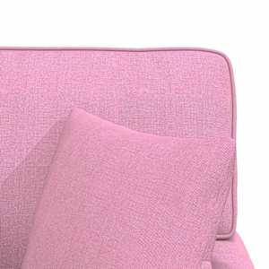 Lounge chaise s volánem s polštářem 3 pcs Růžová textil - obrázek 9