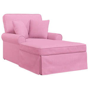 vidaXL Chaise lounge p&ouml;&ouml;ratud &auml;&auml;rega 3 tk Roosa kangas