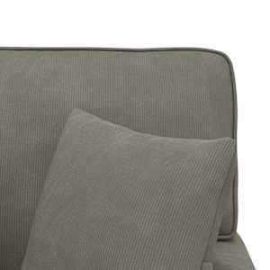 Lounge chaise s volánem 3 pcs Světle šedá Žebrovaná látka - obrázek 9