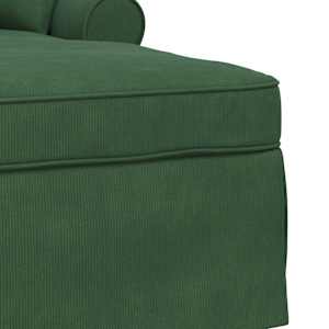 Lounge chaise s volánem 3 pcs Jungle Green Žebrovaná látka - obrázek 7