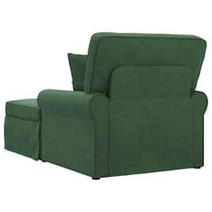 Lounge chaise s volánem 3 pcs Jungle Green Žebrovaná látka - obrázek 6
