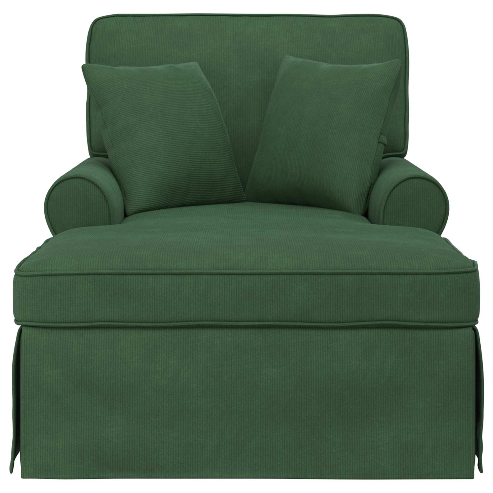 Chaise Lounge cu fustă cu pernă Verde Junglă 91 x 157 x 91 cm [3]