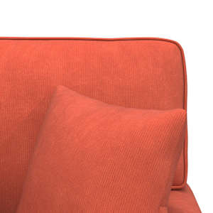 Lounge chaise s volánem 3 pcs Červená oranžová Žebrovaná látka - obrázek 9