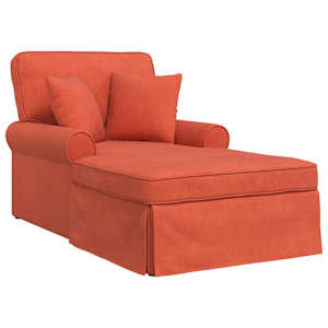 vidaXL Chaise lounge p&ouml;&ouml;ratud &auml;&auml;rega 3 tk Punane oranž Korter kangas