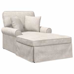 vidaXL Chaise lounge p&ouml;&ouml;ratud &auml;&auml;rega Kreemjas 157 x 91 x 91 cm ARES