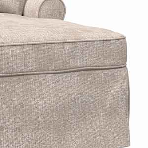 Lounge chaise s volánem Béžová 157 x 91 x 91 cm ARES - obrázek 7