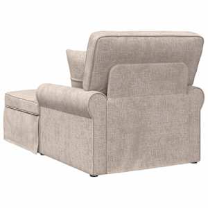 Lounge chaise s volánem Béžová 157 x 91 x 91 cm ARES - obrázek 6
