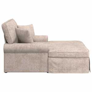 Lounge chaise s volánem Béžová 157 x 91 x 91 cm ARES - obrázek 5