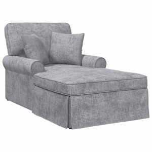vidaXL Chaise lounge p&ouml;&ouml;ratud &auml;&auml;rega Helehall 157 x 91 x 91 cm ARES