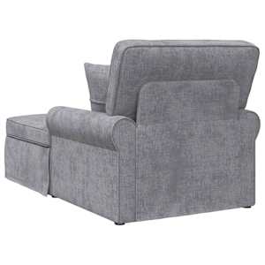 Lounge chaise s volánem Světle šedá 157 x 91 x 91 cm ARES - obrázek 6