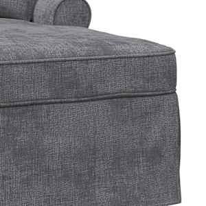 Lounge chaise s volánem Tmavě šedá 157 x 91 x 91 cm ARES - obrázek 7