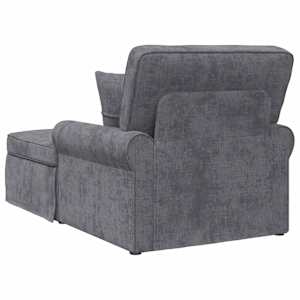 Lounge chaise s volánem Tmavě šedá 157 x 91 x 91 cm ARES - obrázek 6