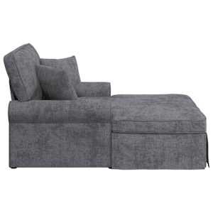 Lounge chaise s volánem Tmavě šedá 157 x 91 x 91 cm ARES - obrázek 5