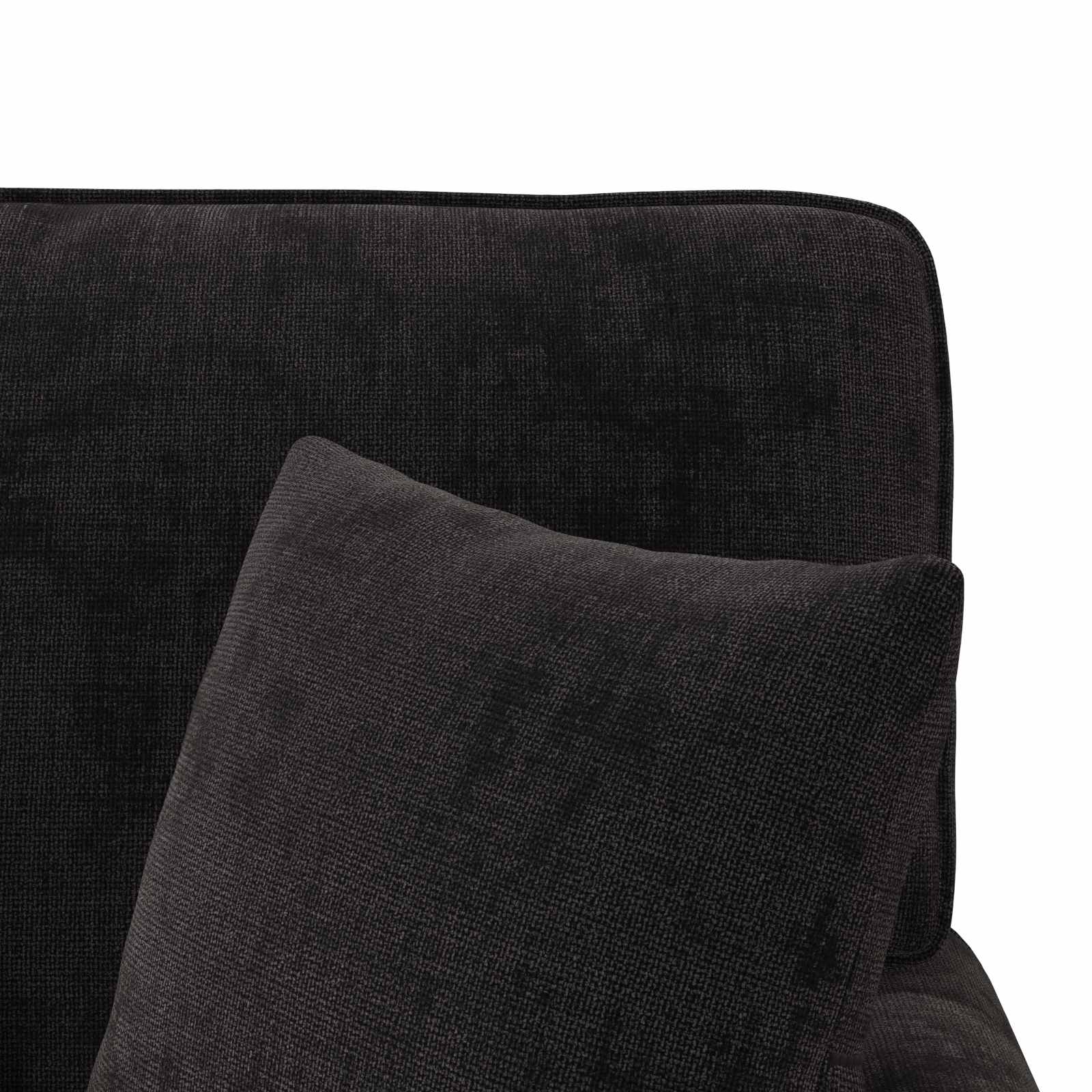 Naslonjač z krilom z blazino Črna 157 x 91 x 91 cm ARES - slika 9